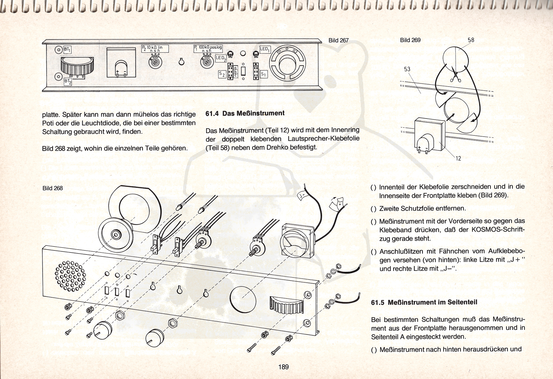 Kosmos Elektronik Labor E200 Handbuch Seite 189